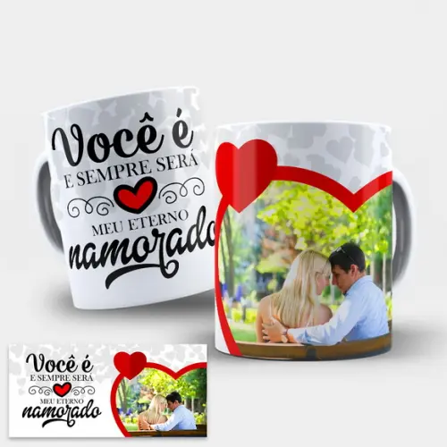 Arte Digital Caneca Dia dos Namorados com Foto