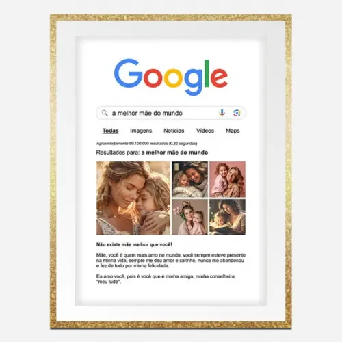 Arte Digital para Quadro Google Dia das Mães