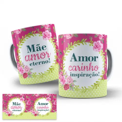 Arte Digital Caneca Sublimação Dia das Mães