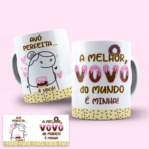 Arte Caneca Avó Perfeita a Melhor Vovó do Mundo É Minha