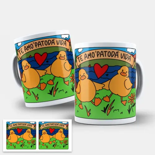 Arte Digital Caneca Te Amo Patoda Vida Namorados