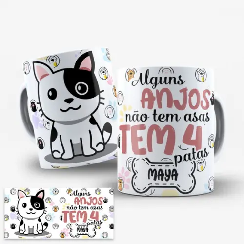 Arte Digital para Canecas Gato Pet