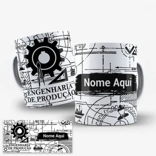 Arte Digital para Caneca Profissão Engenharia de Produção