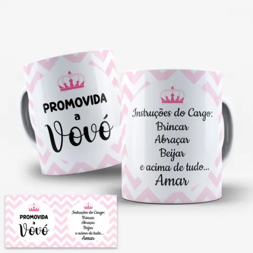 Arte Digital para Caneca Promovida a Vovó