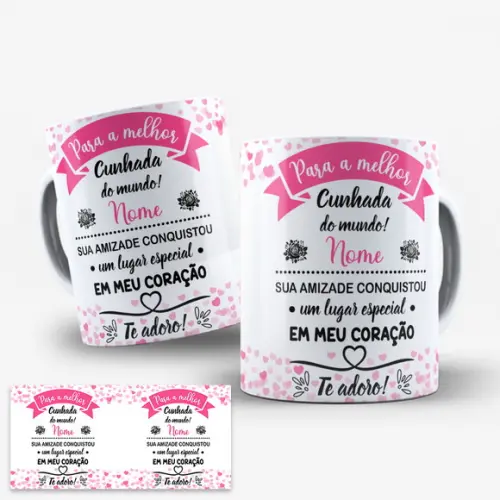 Arte Digital Caneca para a Melhor Cunhada do Mundo