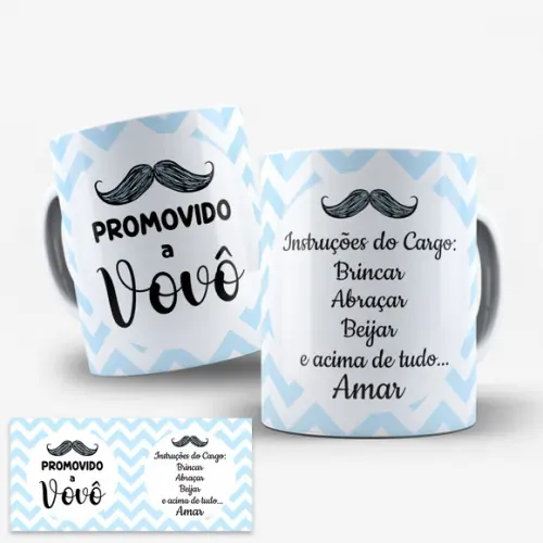 Arte Digital para Caneca Promovido a Vovô