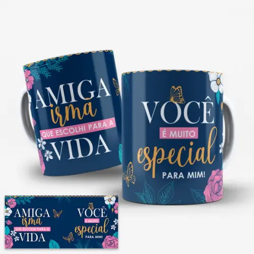 Arte Caneca para Uma Amiga Muito Especial