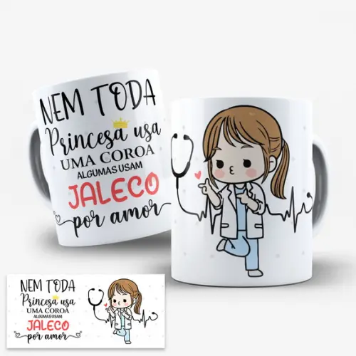 Arte Digital para Caneca Enfermeira