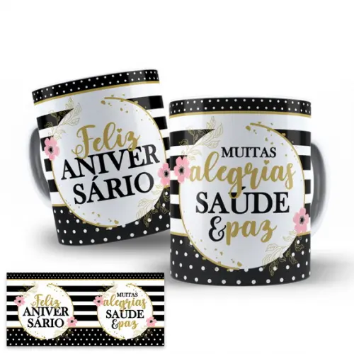 Arte Digital para Caneca Aniversário
