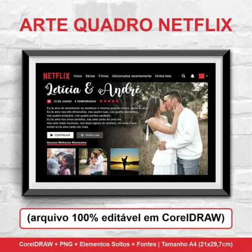 Arte Digital Editavel para Quadro Netflix