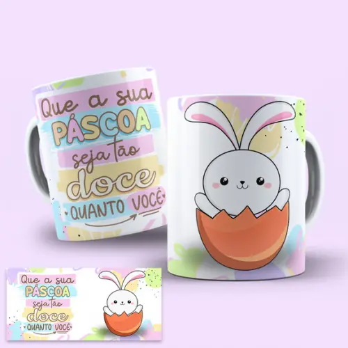 Arte Digital para Caneca Páscoa