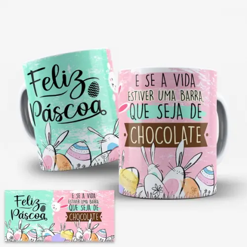 Arte Digital para Caneca Páscoa