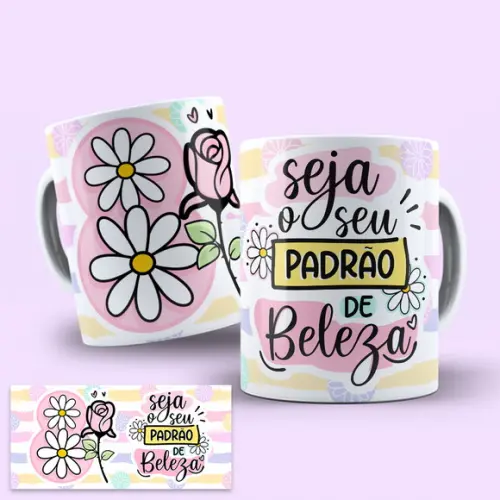 Arte Digital para Caneca Dia das Mulheres