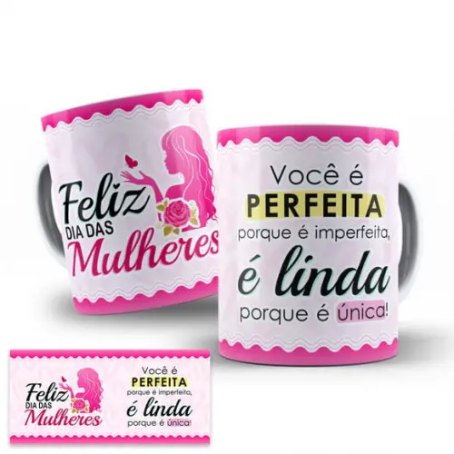 Arte Digital para Caneca Dia das Mulheres