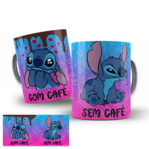 Arte Caneca Stitch com Café sem Café
