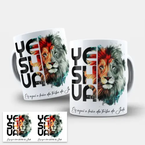 Arte Digital para Caneca Leão de Judá
