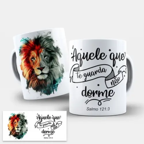 Arte Digital para Caneca Leão de Judá