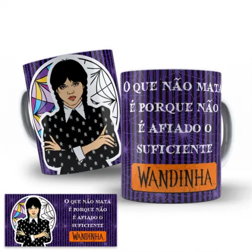 Arte Caneca Wandinha Addams