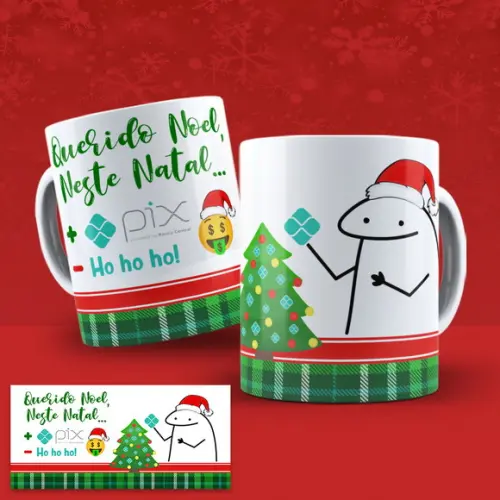 Arte Digital Caneca Natal