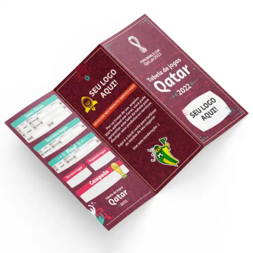 Arte Tabela Copa do Mundo Qatar 2022