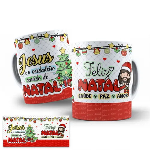 Arte Digital Caneca Natal - Jesus o Verdadeiro Natal