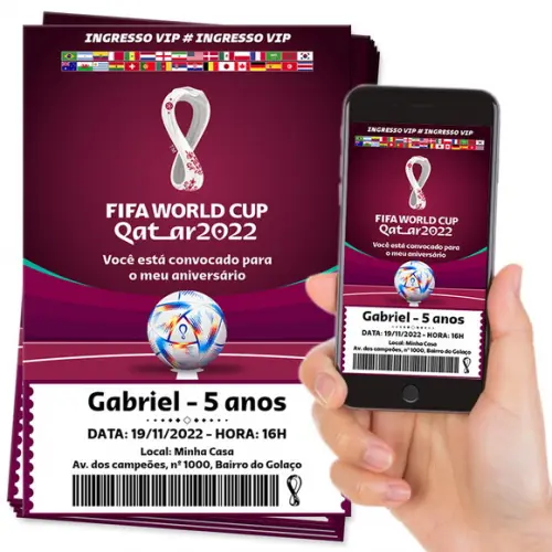 Convite Digital Qatar Copa do Mundo 2022