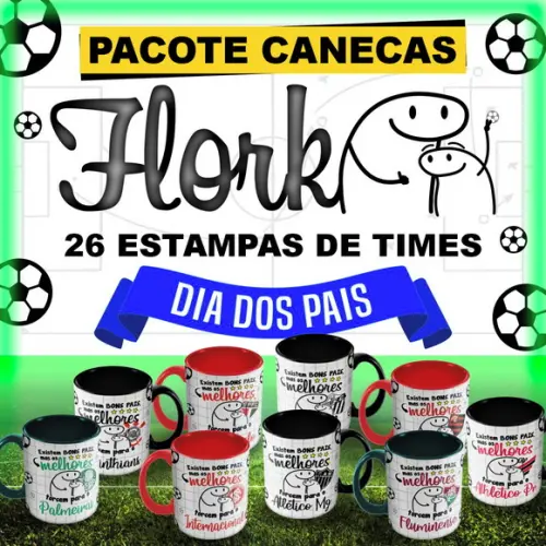 Pacote Arte Caneca Dia dos Pais - Flork Time