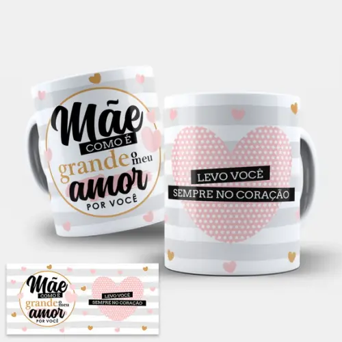 Arte Digital Caneca Sublimação Dia das Mães