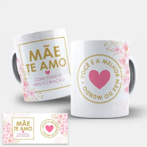 Arte Digital Caneca Sublimação Dia das Mães