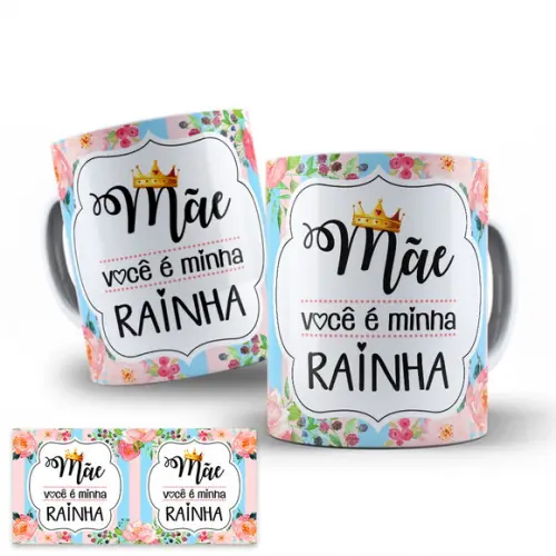 Arte Digital Caneca Sublimação Dia das Mães