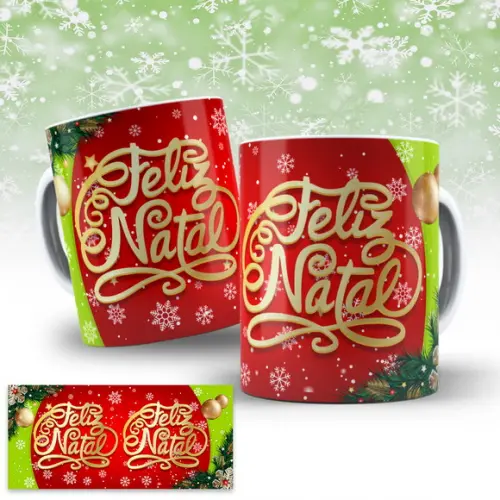 Arte Digital para Caneca Natal Sublimação