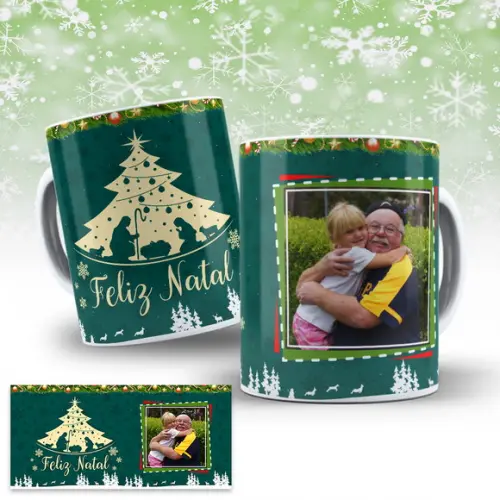 Arte Digital para Caneca Natal Feliz Natal