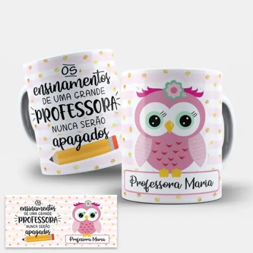 Arte para Caneca Dia do Professor (professor e Professora)