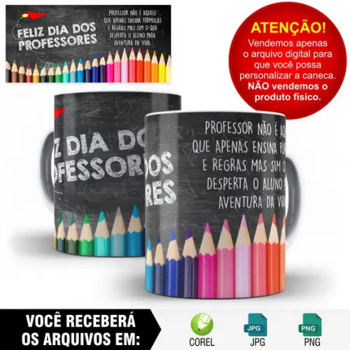 Arte Para Caneca Dia do Professor