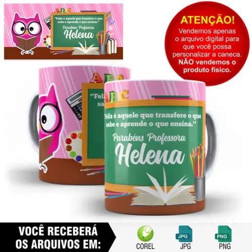 Arte Para Caneca Dia do Professor