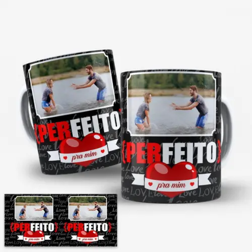 Arte Digital Caneca Dia dos Namorados com Foto