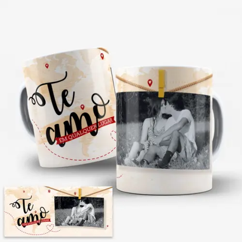 Arte Digital Caneca Dia dos Namorados com Foto