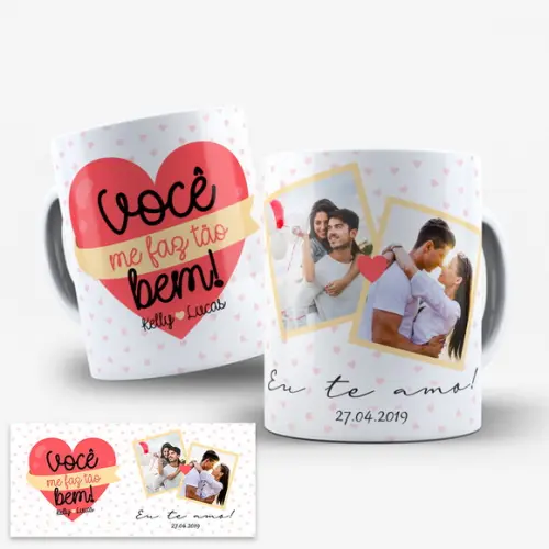 Arte Digital Caneca Dia dos Namorados com Foto