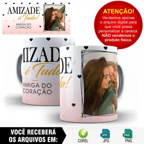 Arte para Caneca Amigas