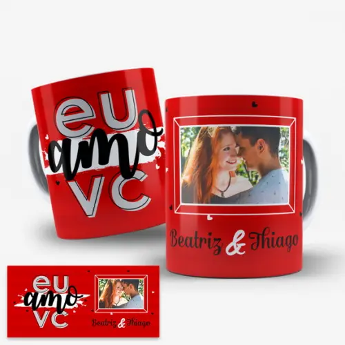 Arte Digital Caneca Dia dos Namorados com Foto