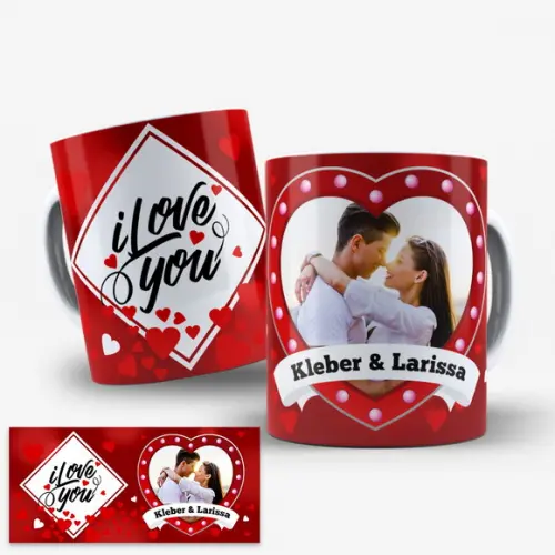 Arte Digital Caneca Dia dos Namorados com Foto