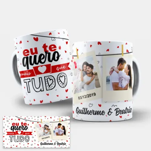 Arte Digital Caneca Dia dos Namorados com Foto