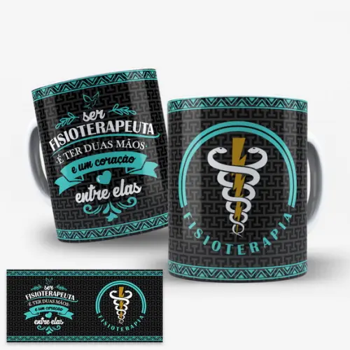 Arte Digital Caneca Profissão Fisioterapia