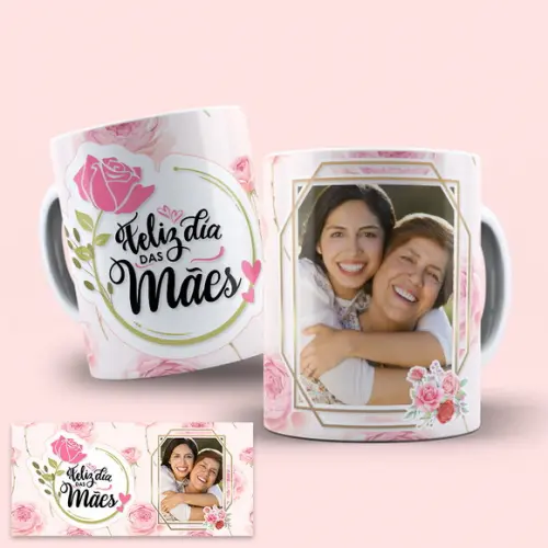 Arte Digital Caneca Sublimação Dia das Mães