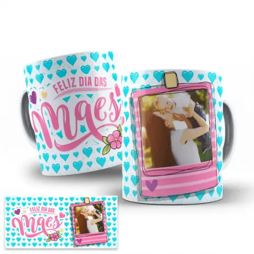 Arte Digital Caneca Sublimação Dia das Mães