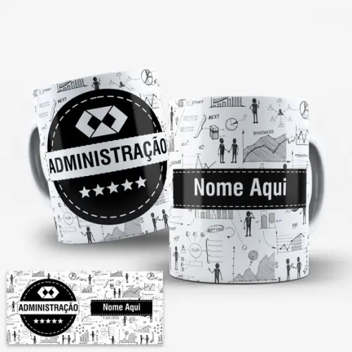 Arte Digital Caneca Profissão Administração