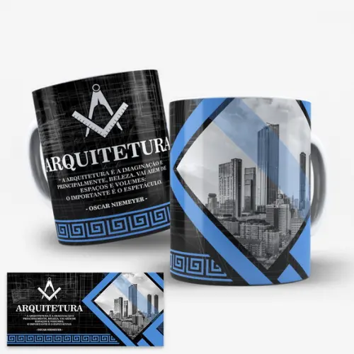 Arte Digital Caneca Profissão Arquitetura