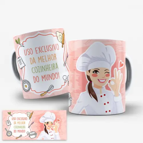 Arte Digital Caneca Profissão Cozinheira