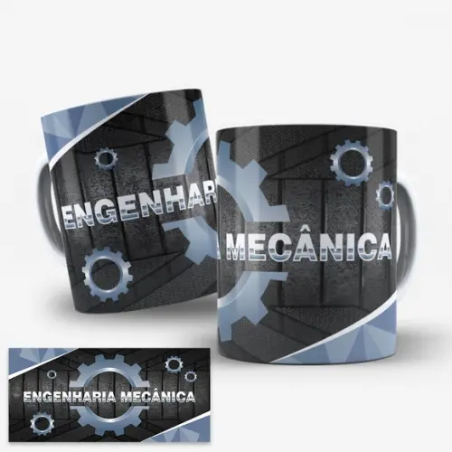 Arte Digital Caneca Profissão Engenharia Mecânica