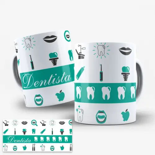 Arte Digital Caneca Profissão Dentista